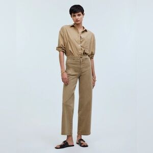 Madewell “The Emmett” Wide-Leg Crop Pant, Welt Pocket Edition, Size 26